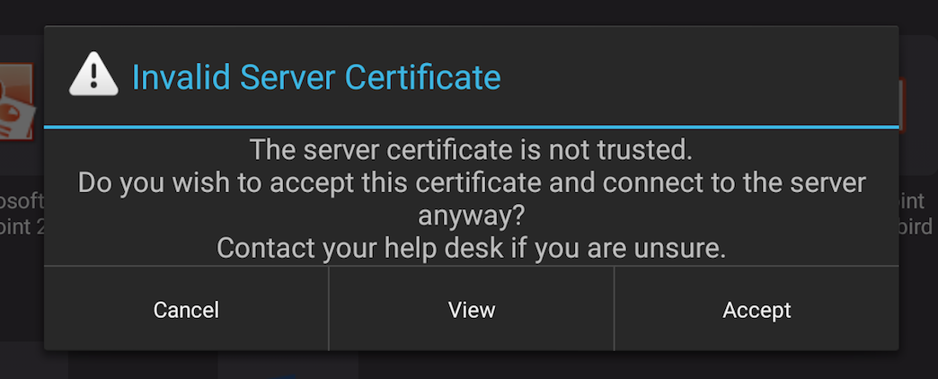 Ssl certificate not trusted error